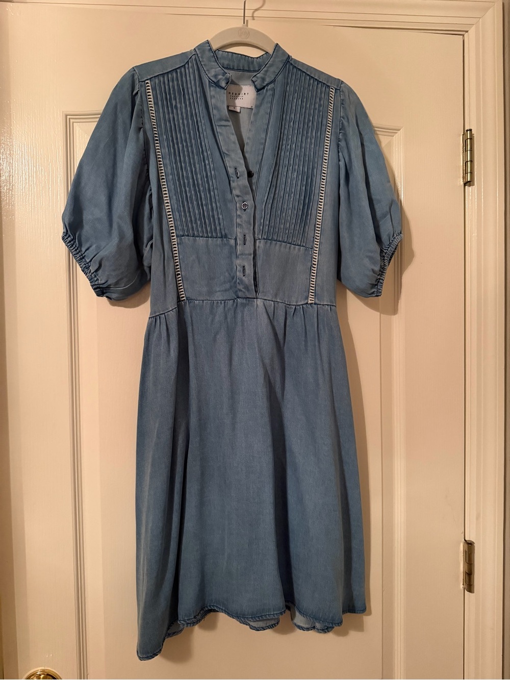 The Shirt by Rochelle Behrens Soft Chambray/ Denim Mini Dress | Size S